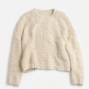Forever 21 Cream Knit Crew Neck Sweater